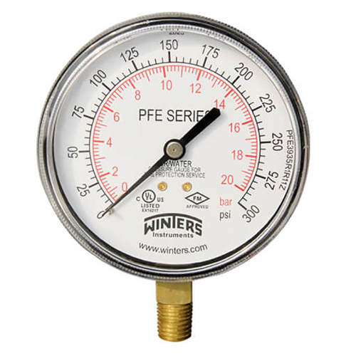 เกจวัดแรงดัน (Pressure Gauge) 3.5 นิ้ว เกลียวทองเหลือง