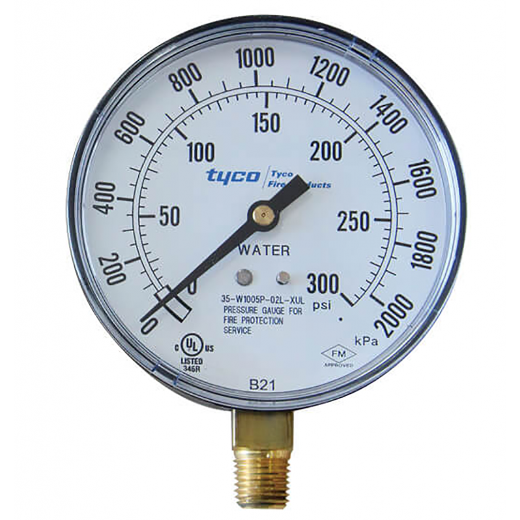 เกจวัดแรงดัน (Pressure Gauge) 3.5 นิ้ว เกลียวทองเหลือง